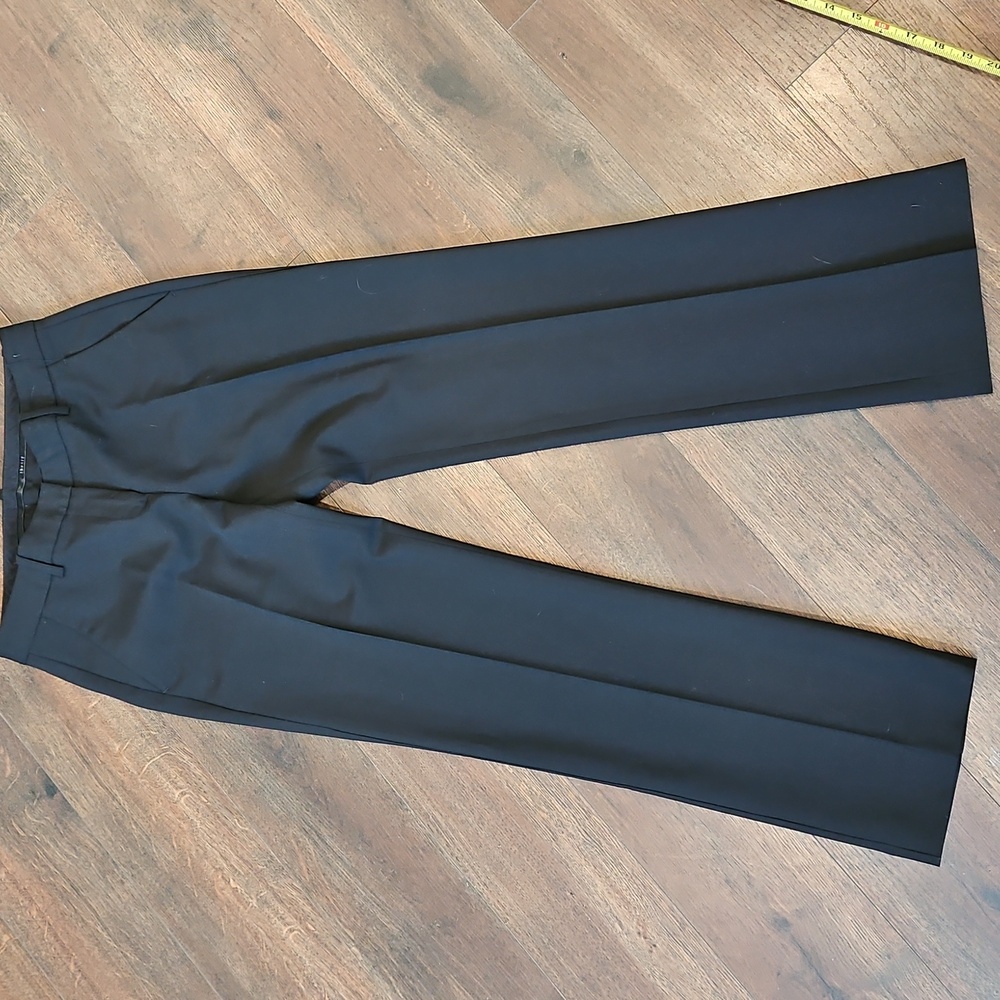 NWOT Theory BLACK Wool  STRAIGHT LEG Emery Pant 2